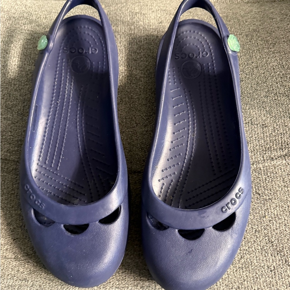 Crocs Shoes Womens Size 10 Purple Jayna Slingback Ballet Flats Comfort Casual